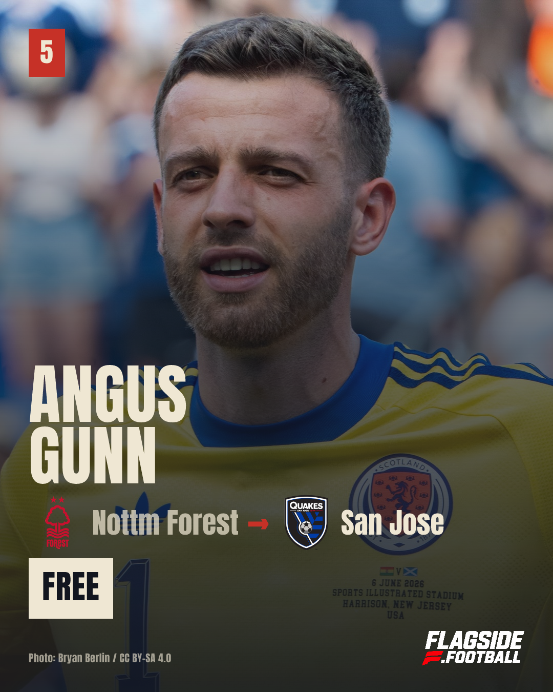 Angus Gunn: Nottm Forest a San Jose