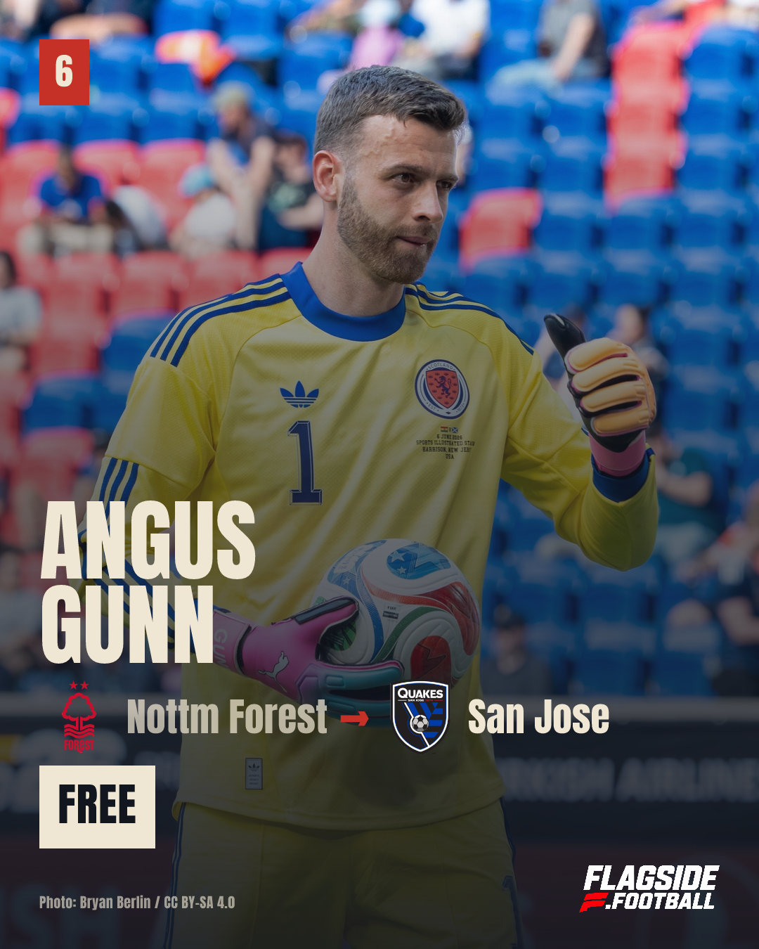 Angus Gunn: Nottm Forest naar San Jose