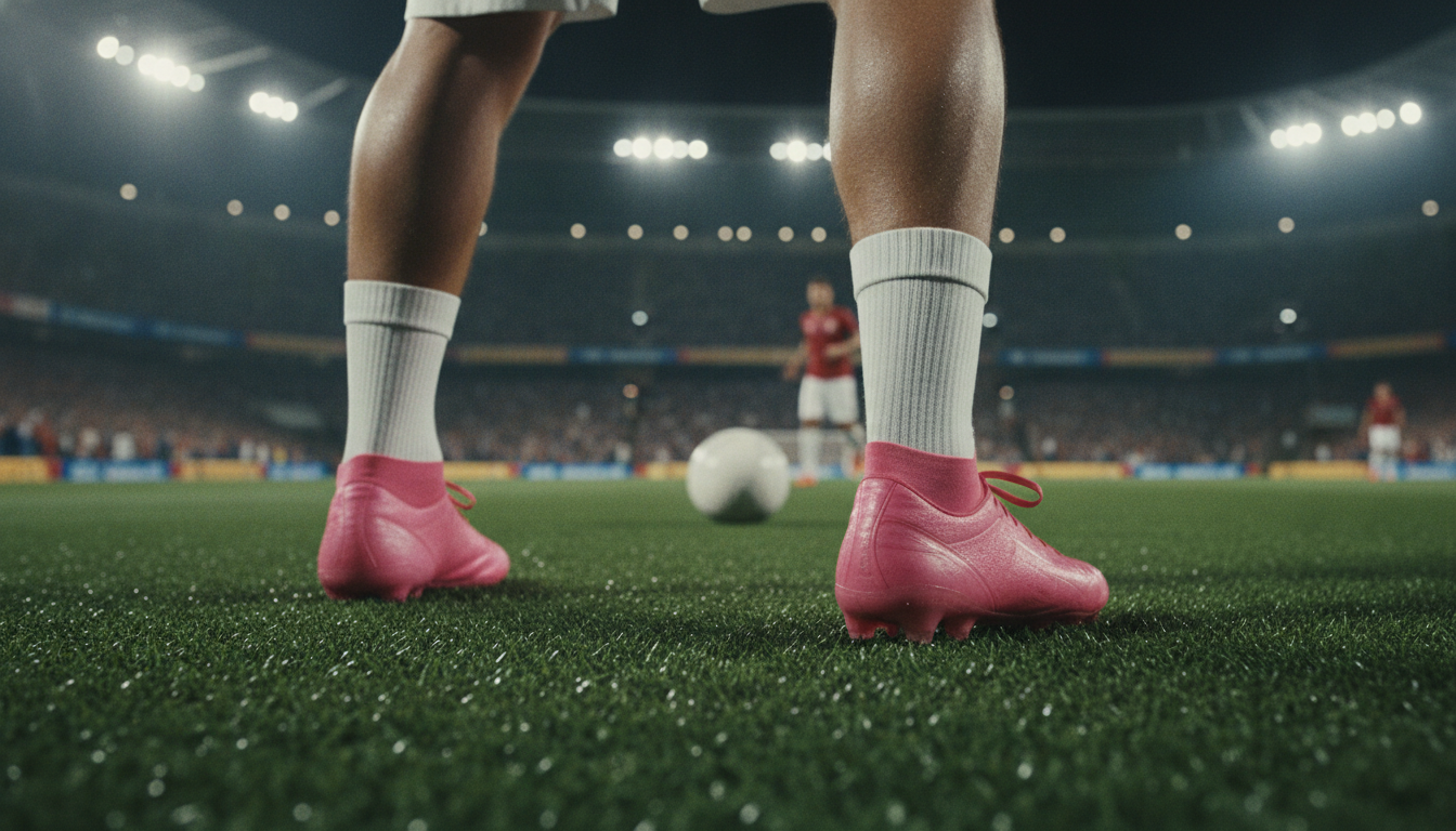 Por que os jogadores usam chuteira rosa?