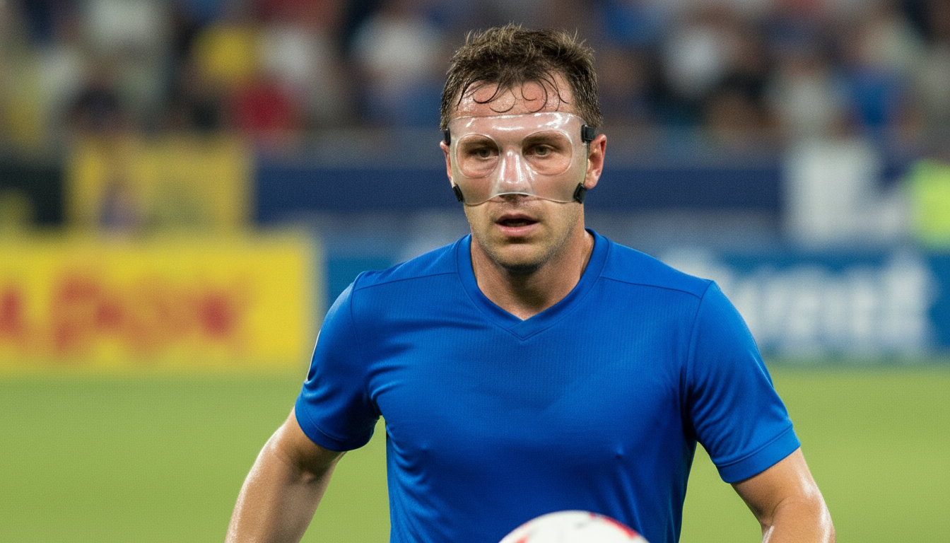 Por que jogadores usam máscara no rosto durante os jogos?