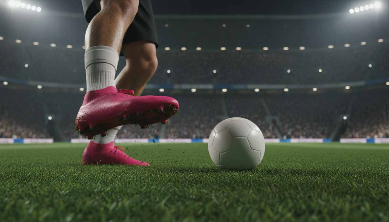 Waarom dragen voetballers roze voetbalschoenen?