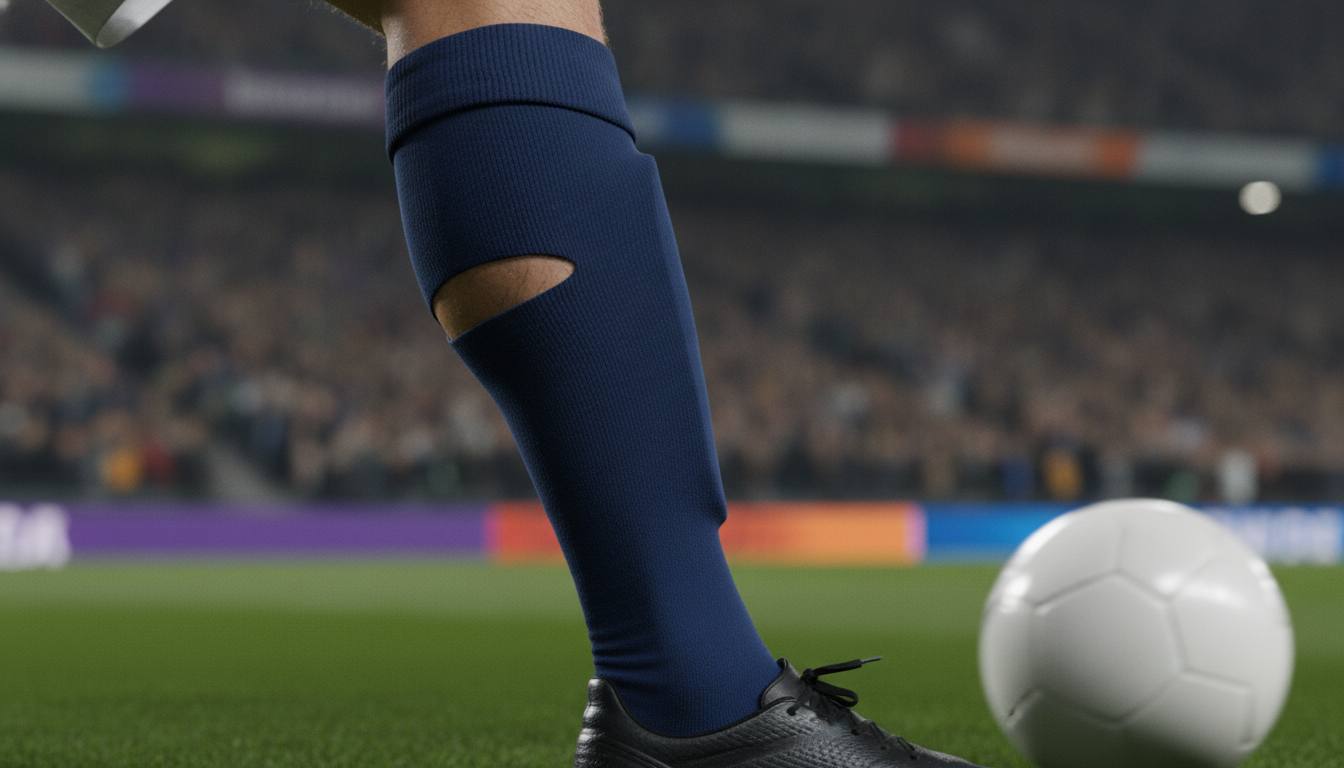 Why do football players cut their socks?
