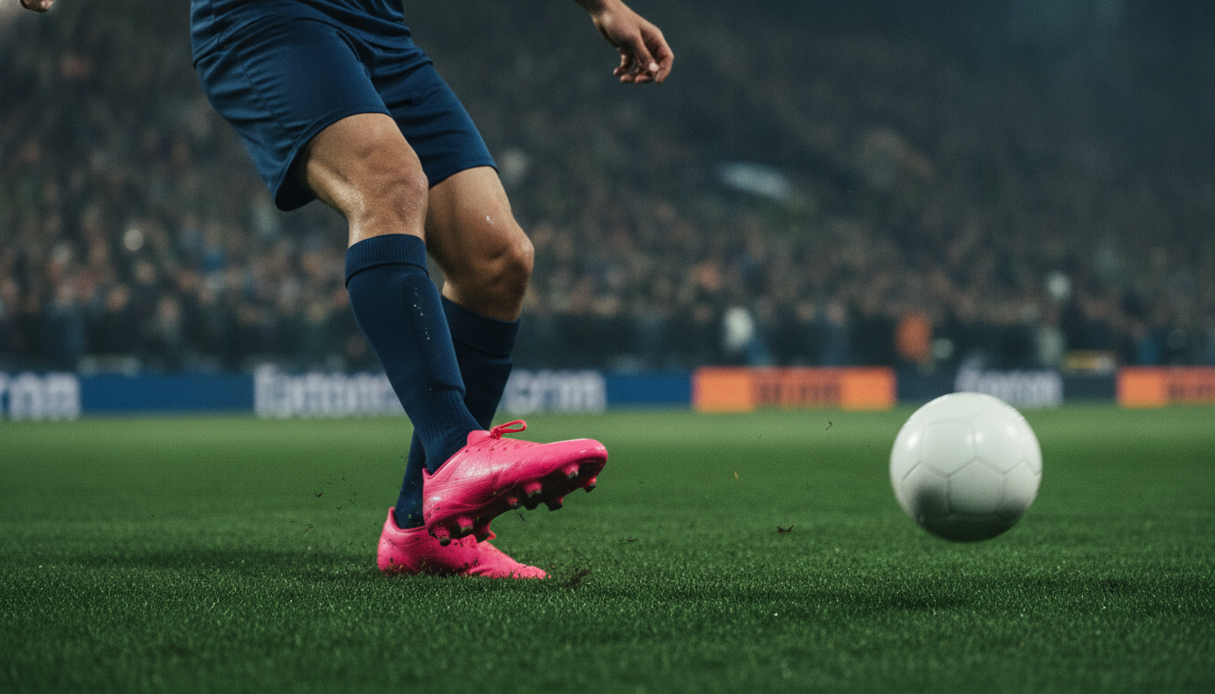Warum haben Fußballer pinke Schuhe?