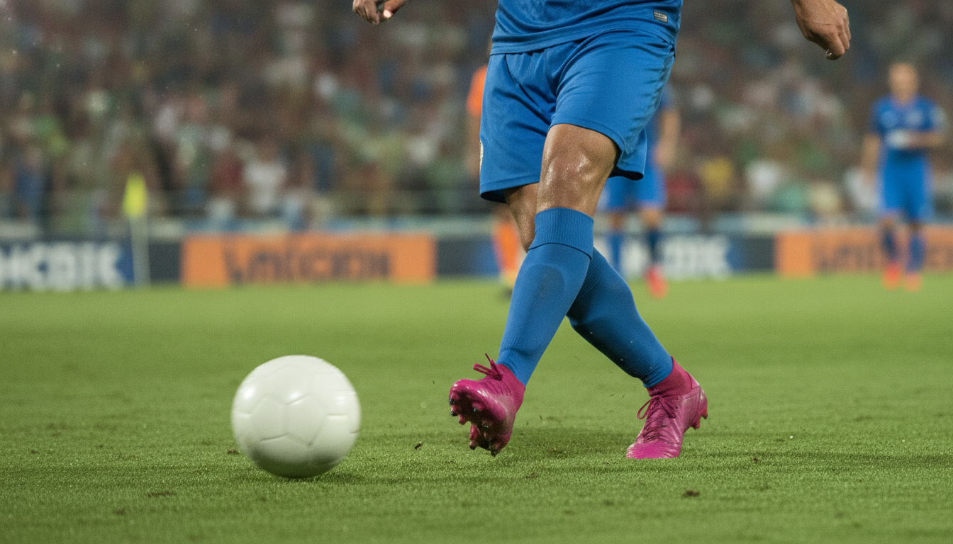 Why are footballers wearing pink boots at the World Cup?