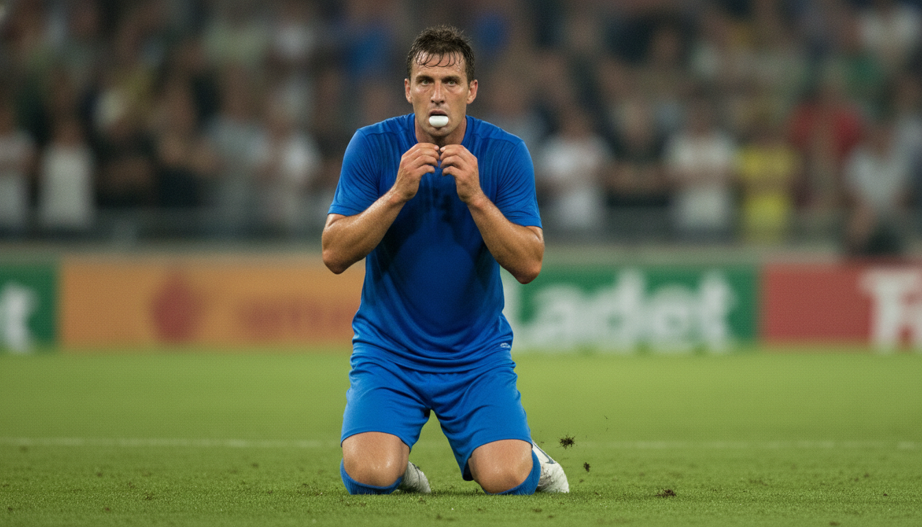 Waarom hebben voetballers altijd kauwgom?