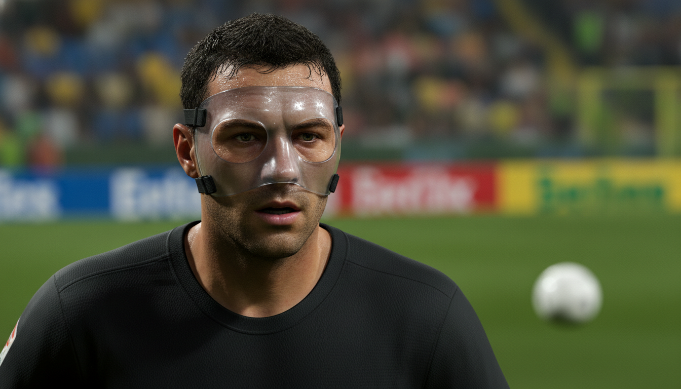 Waarom dragen voetballers een masker?